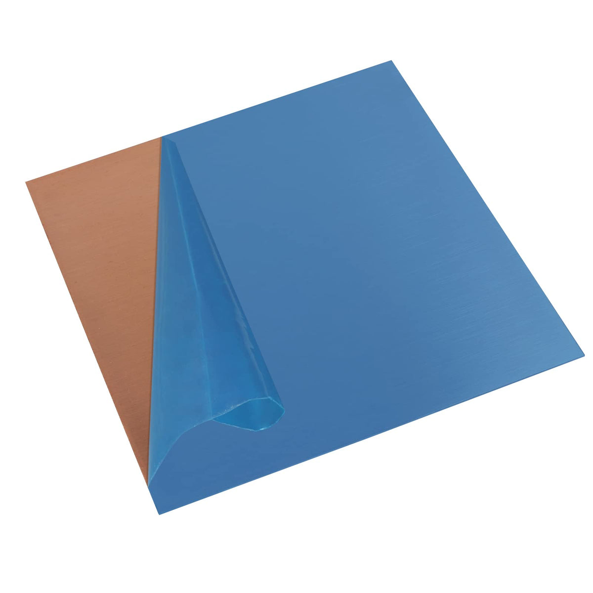 2 Pieces 99.9% Pure Copper Sheet, 6" x 6", 24 Gauge(0.5mm) Thickness, Film Attached Copper Plate, Great for Jewelry, Crafts, modelers