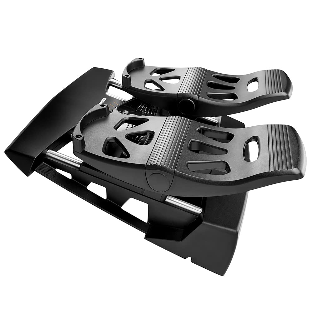 Thrustmaster TFRP Precision Flight Sim Rudder Pedals - PS5, XBOX & PC | self-centering axis, long travel, aluminum rails, differential breaking, for all types of flight, adjustable resistance