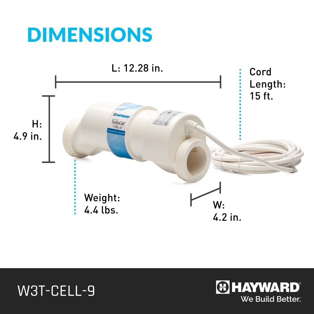 Hayward W3T-CELL-15 TurboCell Salt Cell for Pool Chlorination, In-Ground Swimming Pools up to 40,000 Gallons
