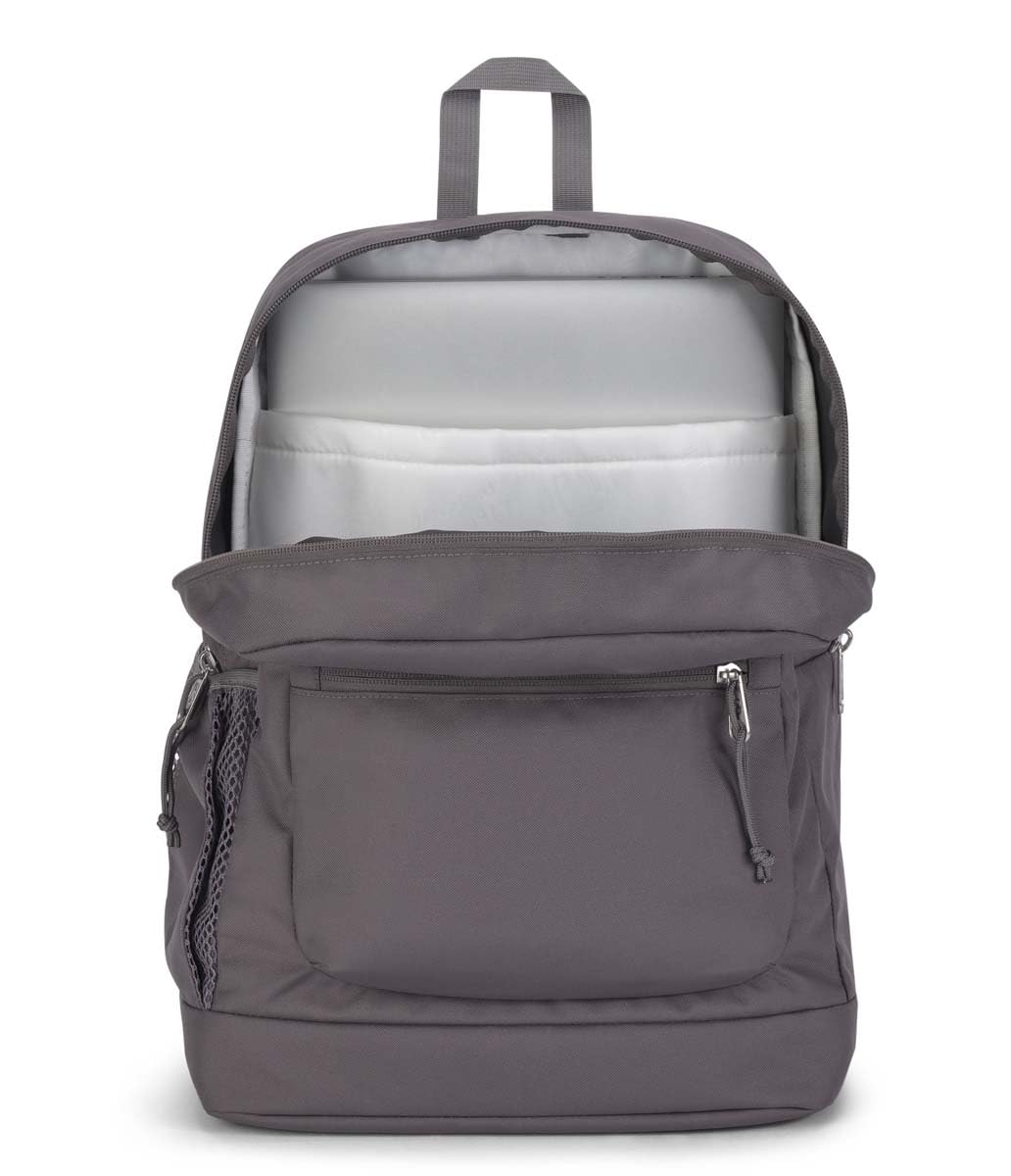 JanSport Cross Town Plus Backpack - Large Main Compartment, Side Water Bottle Pocket, 15-Inch Padded Laptop Sleeve - Black