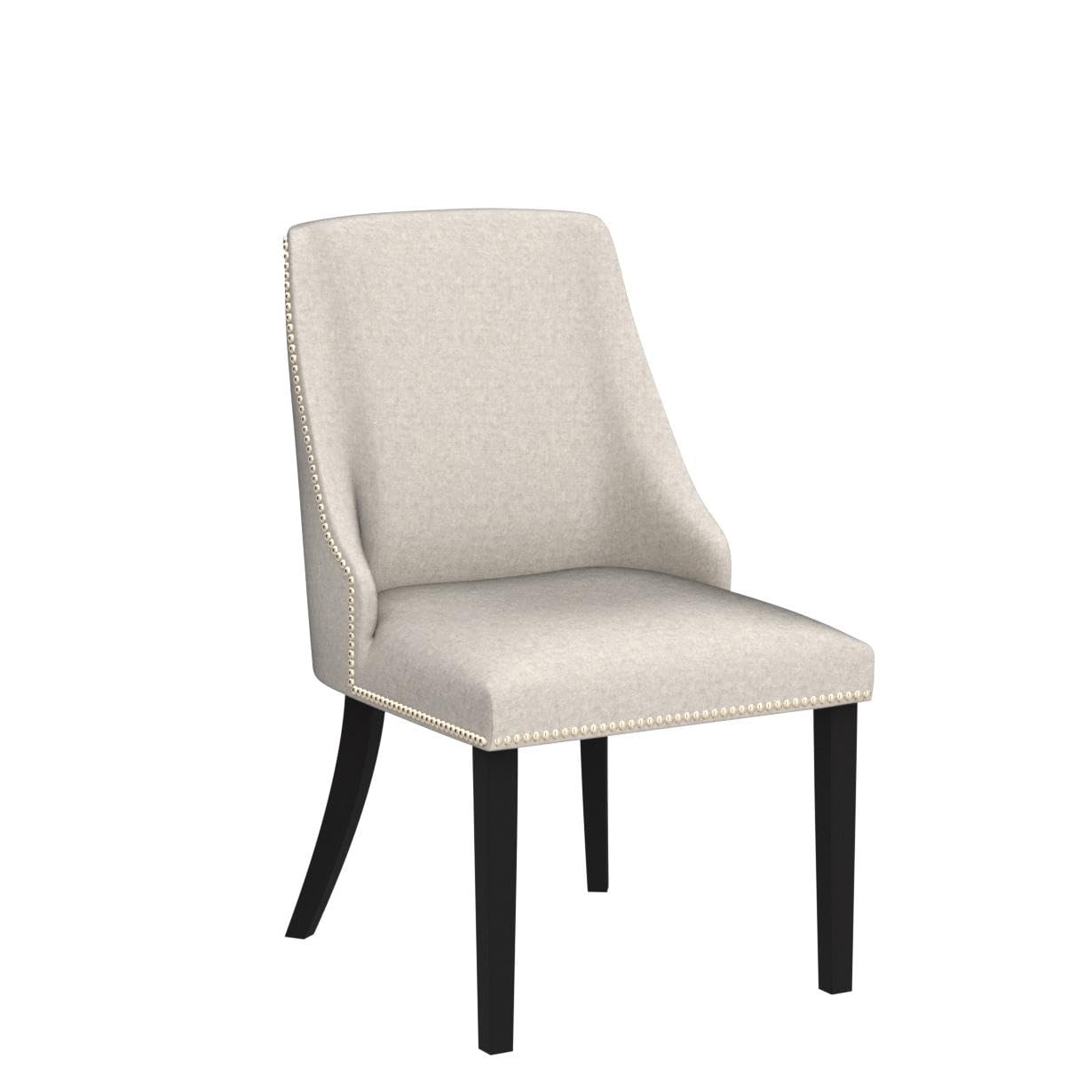 CHITA Modern High Back Dining Room Chairs Set of 2, Farmhouse Upholstered Dining Chairs, Fabric in Linen