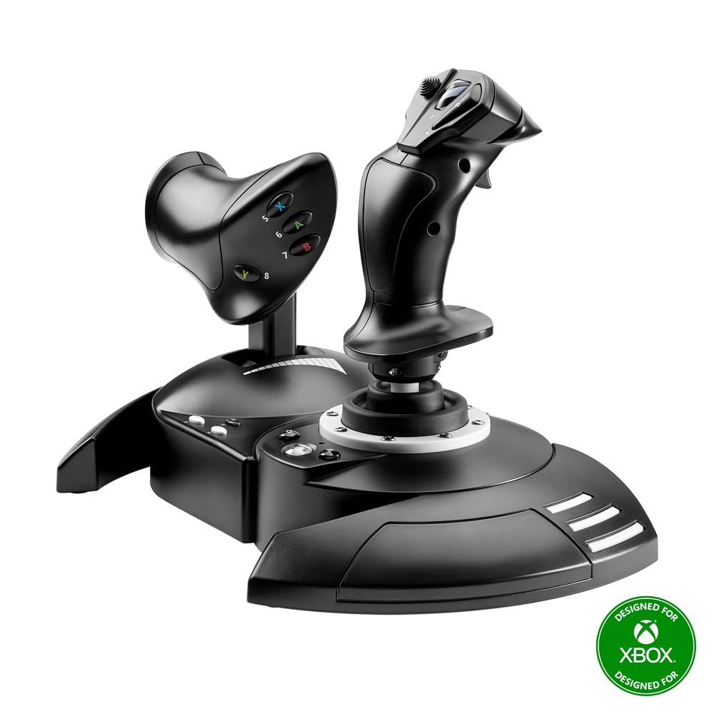 Thrustmaster T-Flight Hotas One Flight Stick & Throttle - XBOX & PC | Detachable design, Officially licensed, adjustable resistance, responsive trigger, 14 programmable buttons, dual rudder