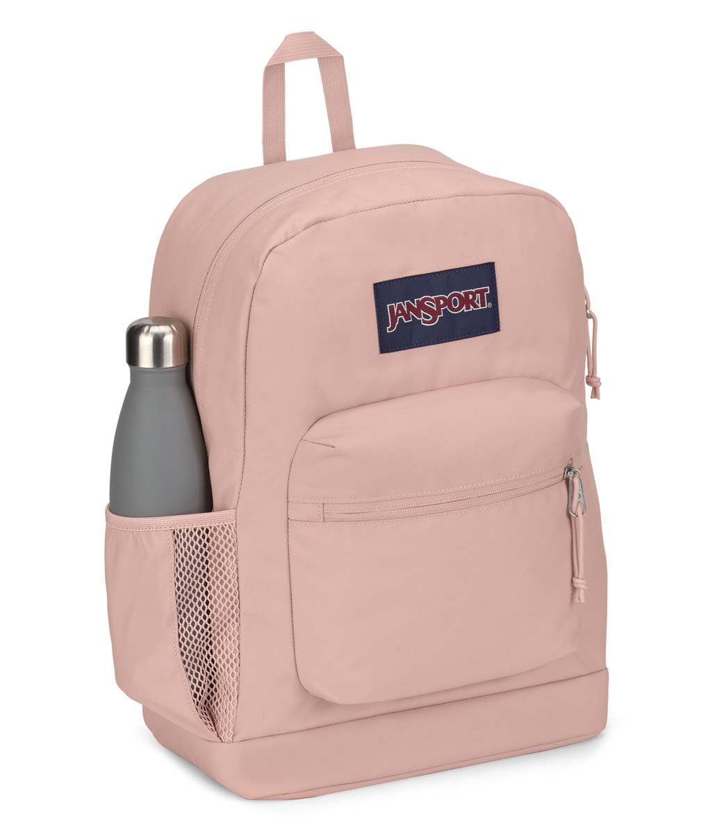 JanSport Cross Town Plus Backpack - Large Main Compartment, Side Water Bottle Pocket, 15-Inch Padded Laptop Sleeve - Black