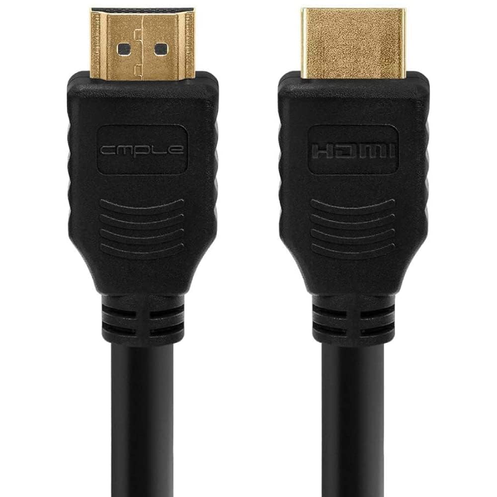 Cmple - 470N HDMI Cable with Ferrite Cores 28 AWG - 25FT High Speed HDMI Cord with Ethernet, Supports (4K, 1080p Full HD, UHD, Ultra HD, 3D, ARC, PS4, Xbox, HDTV) - 25 Feet, Black