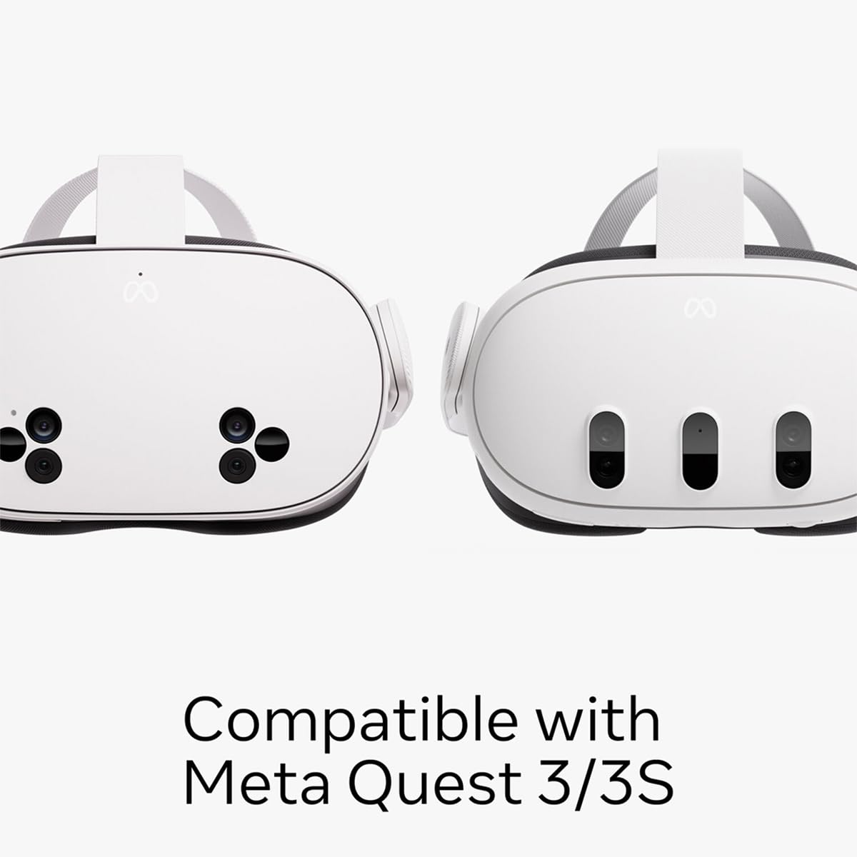 Meta Quest Carrying Case — Works with Meta Quest 3/3S — Premium Style and Protection — Fits Quest 3/3S, Touch Plus Controller, Headstrap, Active Straps, Charging Cable and Adapter | Felt shell with snag-free zipper and plastic compartments for Quest 3, To