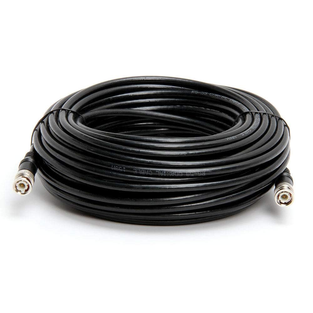 Cmple - BNC Cable 6ft RG59U 75 Ohm Coaxial Male to Male Video Cable SDI HD for CCTV Security Camera, DVR, Monitor, Surveillance System, Broadcast Video - Black