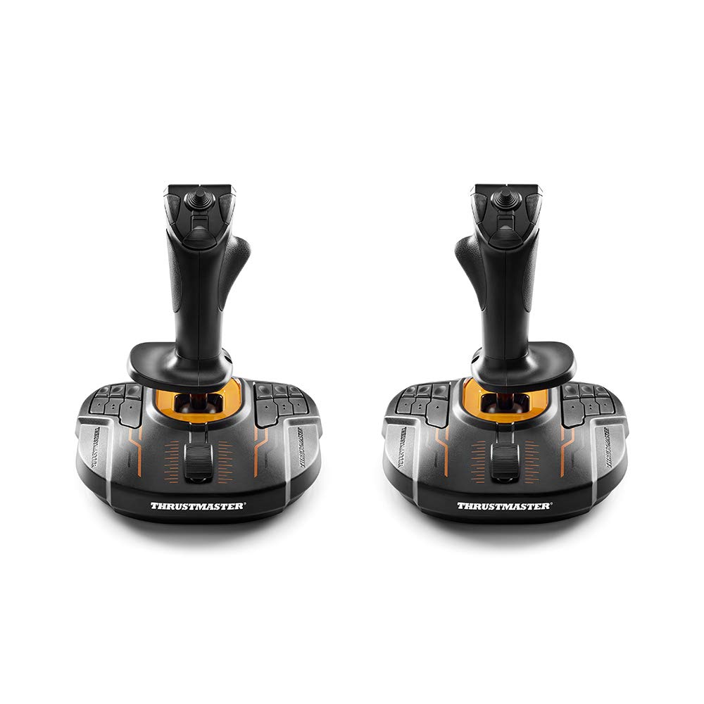 Thrustmaster T16000M FCS Space Sim Duo Combat Flight Sim Joystick - PC | Dual Hall-Effect sticks, 32 programable buttons, weighted bases, 8-way hat switch, 4 axes, twist rudder, integrated throttle