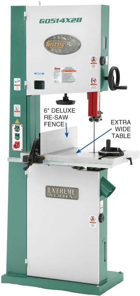 Grizzly Industrial G0514X2B - 19" 3 HP Extreme-Series Bandsaw w/Motor Brake