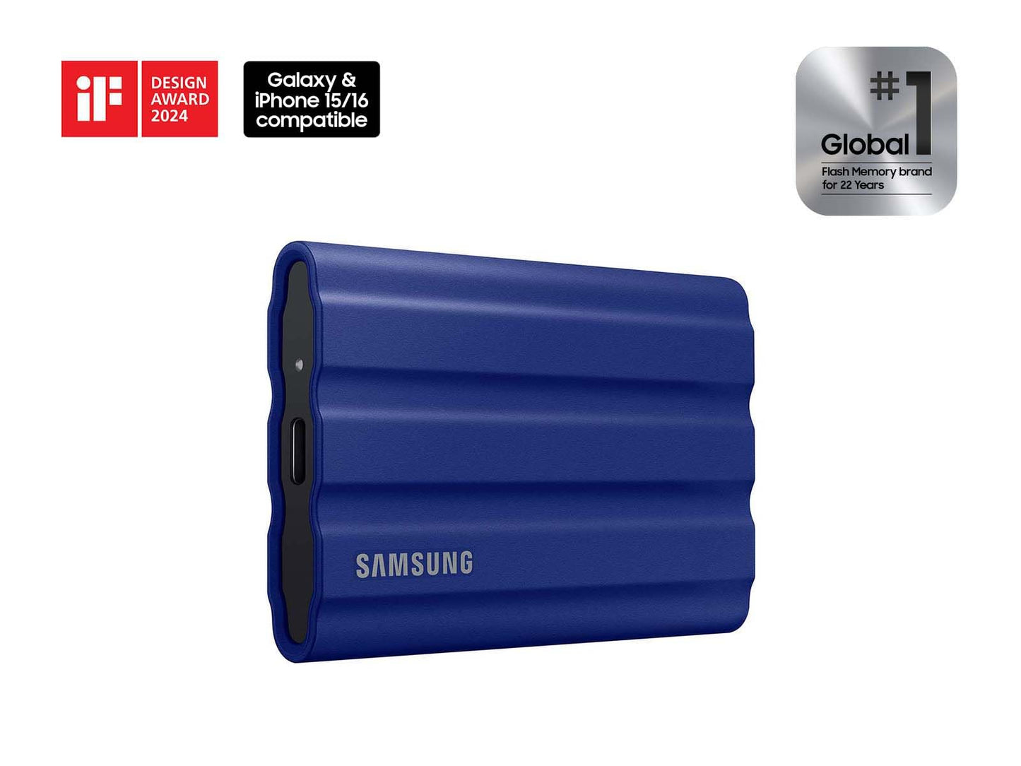 Samsung T7 Shield 2TB, Portable SSD, up-to 1050MB/s, USB 3.2 Gen2, Rugged,IP65 Water & Dust Resistant, for Photographers, Content Creators and Gaming, Extenal Solid State Drive (MU-PE2T0S/AM), Black
