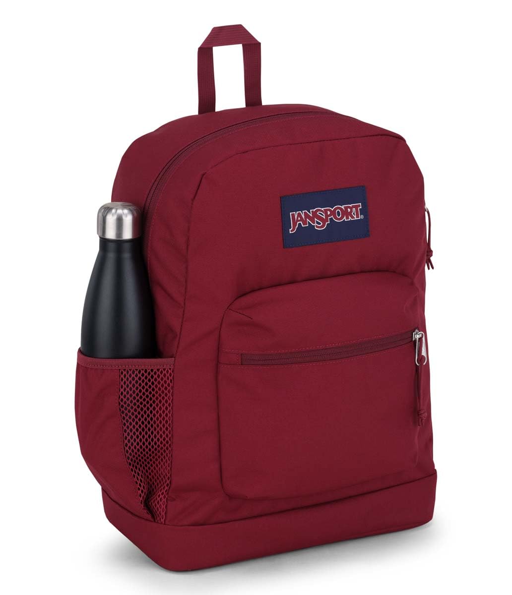 JanSport Cross Town Plus Backpack - Large Main Compartment, Side Water Bottle Pocket, 15-Inch Padded Laptop Sleeve - Black