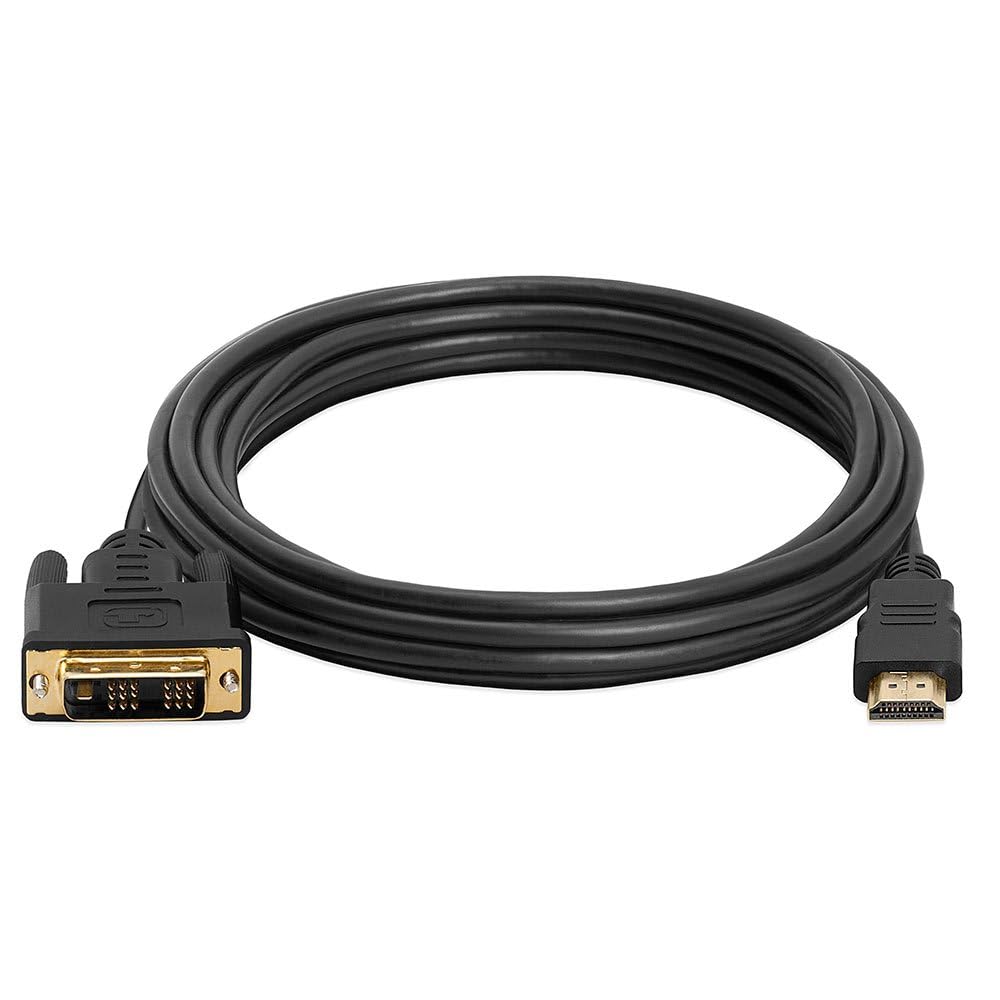 Cmple - HDMI to DVI Adapter Cable - 3 Feet Bi Directional High Speed Male Plug Monitor Cord Connector Converter for PC Laptop HDTV Projector