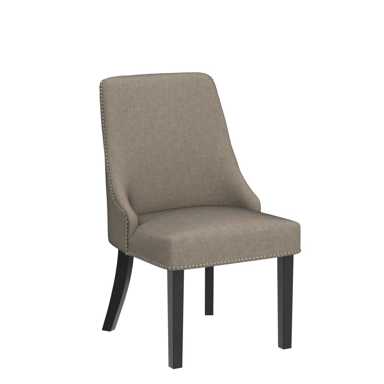 CHITA Modern High Back Dining Room Chairs Set of 2, Farmhouse Upholstered Dining Chairs, Fabric in Linen