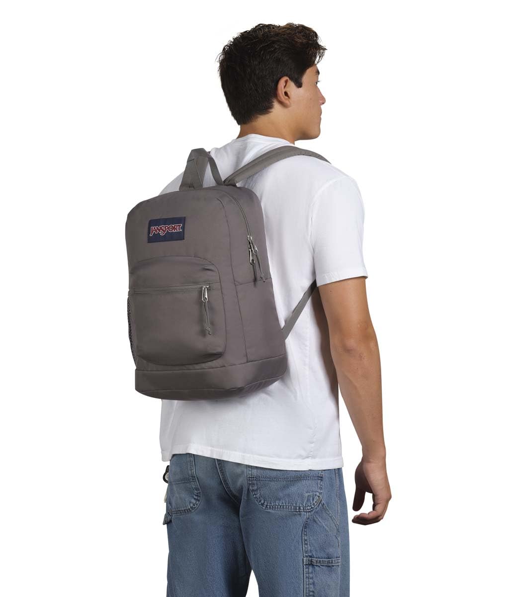 JanSport Cross Town Plus Backpack - Large Main Compartment, Side Water Bottle Pocket, 15-Inch Padded Laptop Sleeve - Black