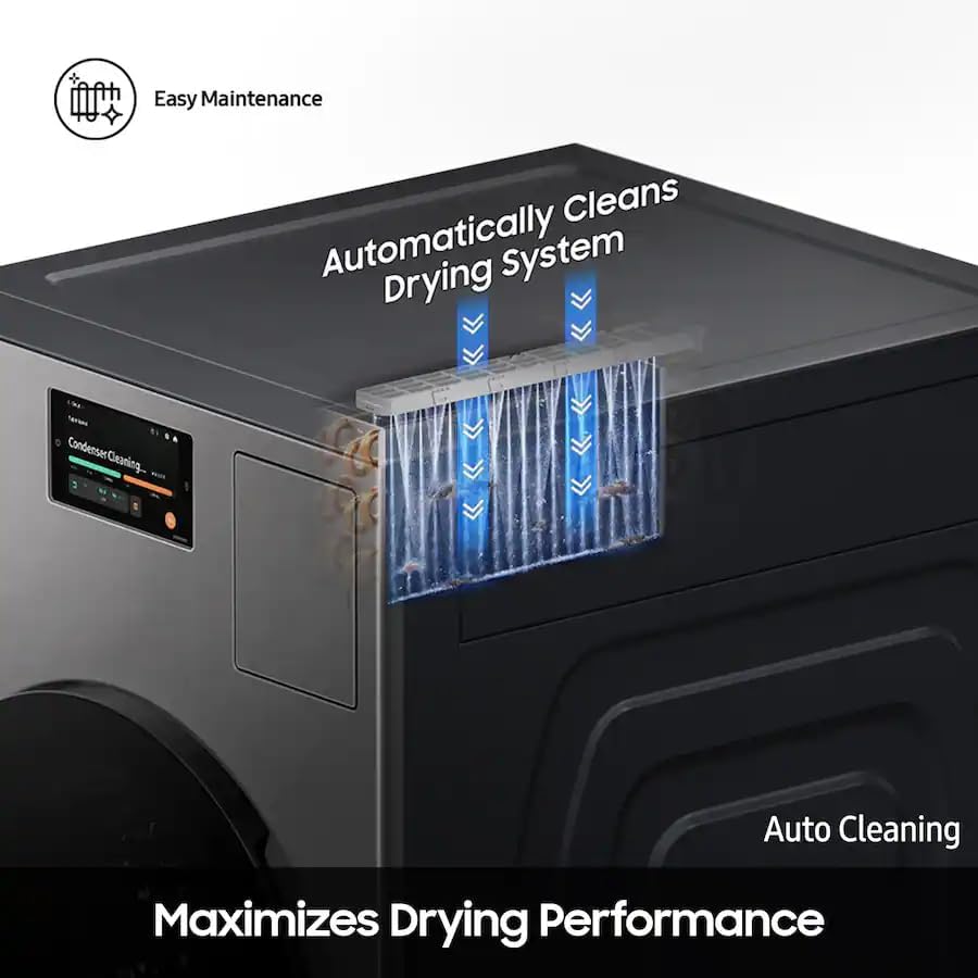 Samsung 5.3 cu. ft. Bespoke AI Laundry Ventless Heat Pump Dryer Combo All-in-One Ultra Capacity Washer with AI Home, Dark Steel, WD53DBA900HZA1