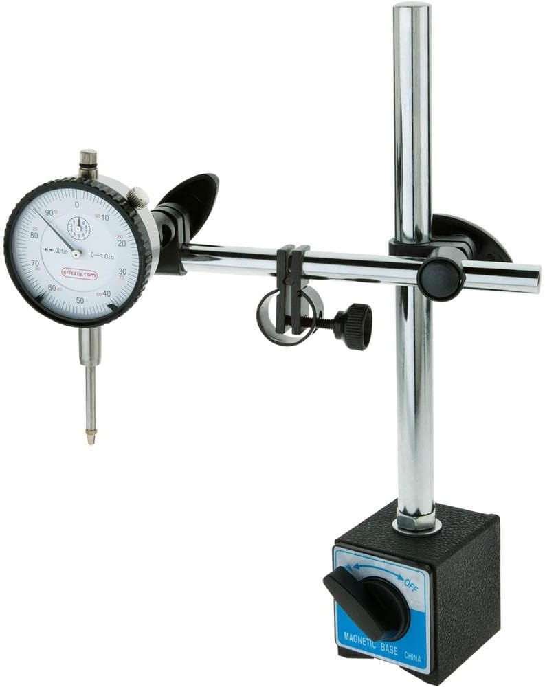 Grizzly Industrial G9849 - Magnetic Base/Dial Indicator Combo