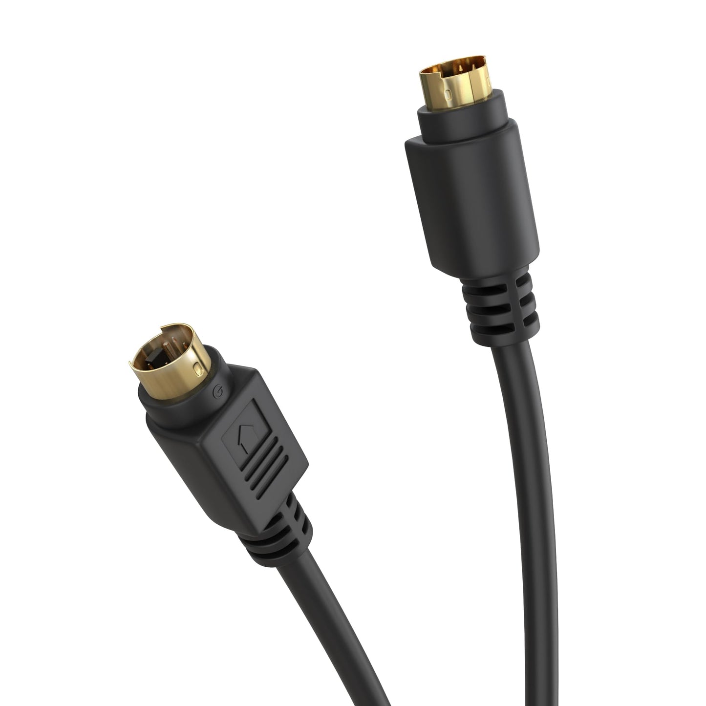 Cmple - S Video Cable 25 ft SVHS 4-PIN Video Cable Mini Din S-Video Cord for Home Theater, Camcorder, DSS Receiver, DVD Player- Black