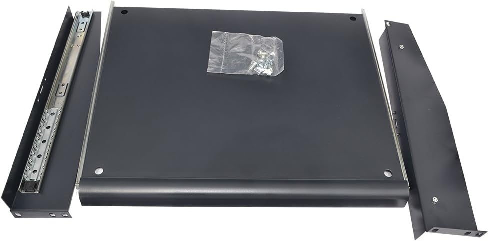 Pack 2 PCS X 2U Rack Mount Adjustable Pull-Out Sliding Keyboard Mouse Shelf Tray