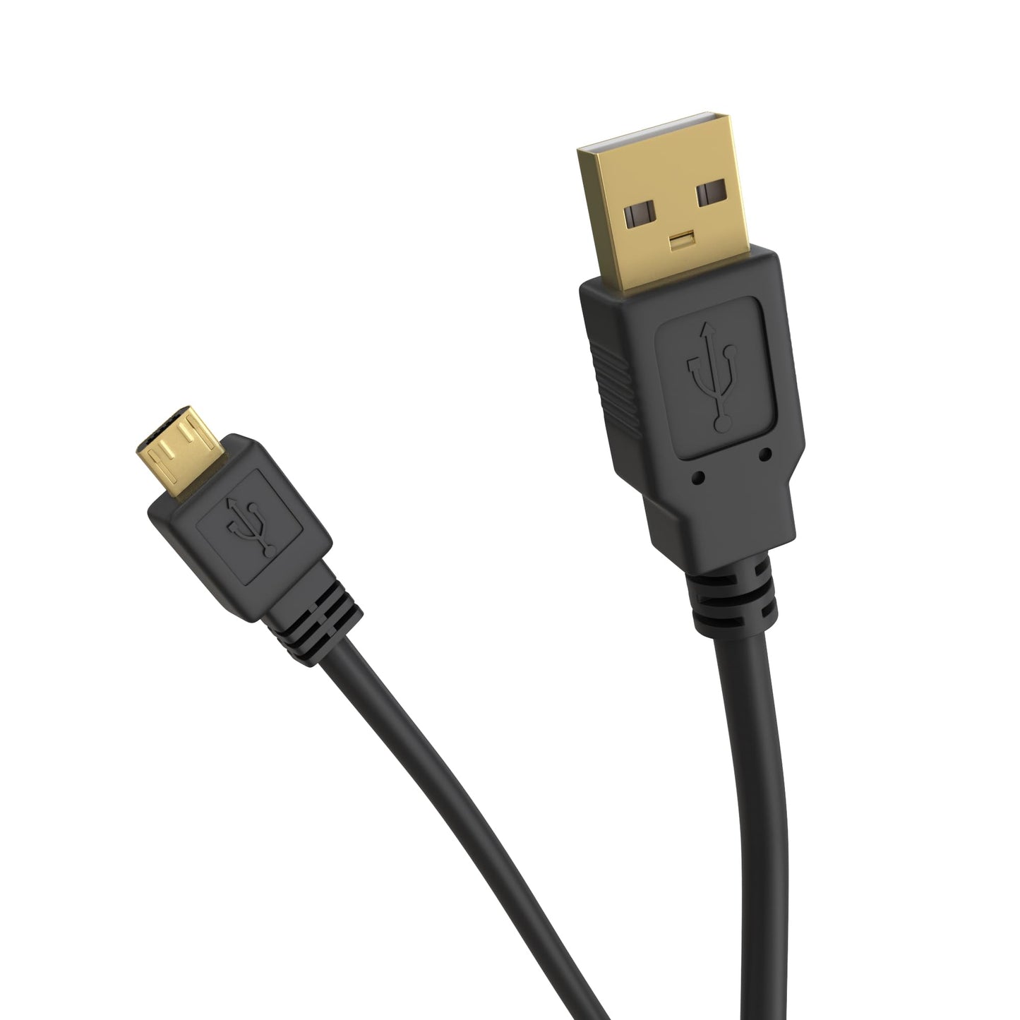 Cmple - Micro USB Cable 6ft Male to Male Micro USB Charging Cable Data Sync USB to USB Cable for Android Phone, Laptop, PC, Tablet, Car GPS, Power Bank - Black
