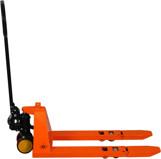 Tory Carrier Narrow Pallet Truck, Manual Hand Truck, Mini Pallet Jack, Foldable Handle and Forks 2200lbs Capacity 31.5" Lx15 W Froks