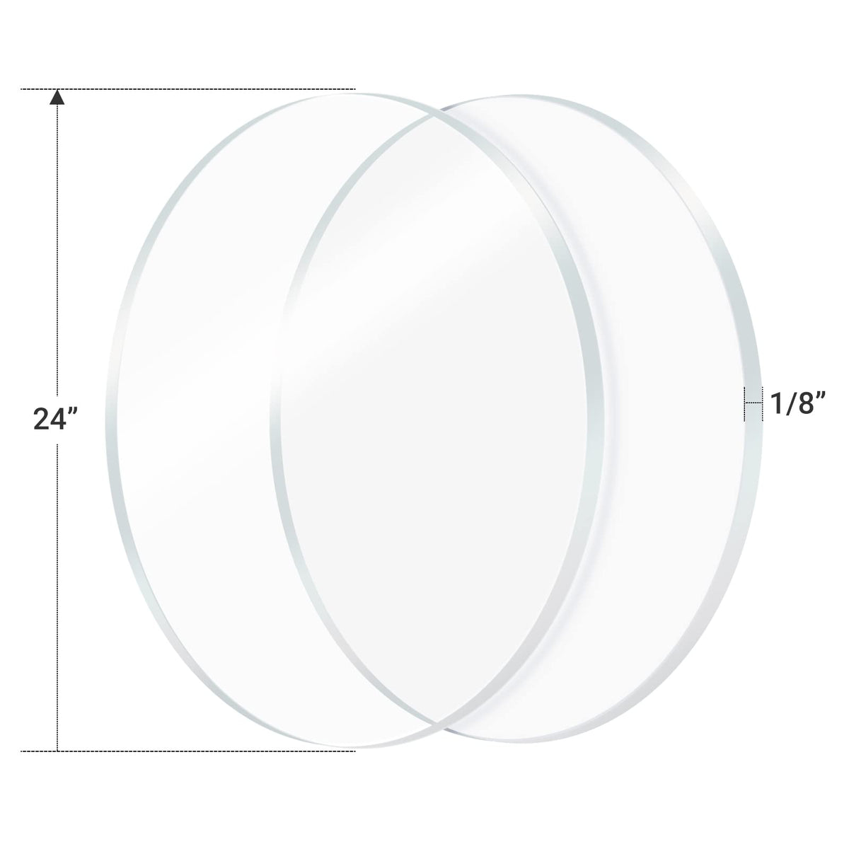 4 Pieces 1/8" Round Plexiglass Sheet, 6 Inch Diameter Clear Acrylic Circle, Cake Disk Acrylic Sheet, Plexiglass Table Top, Round Acrylic Backdrop
