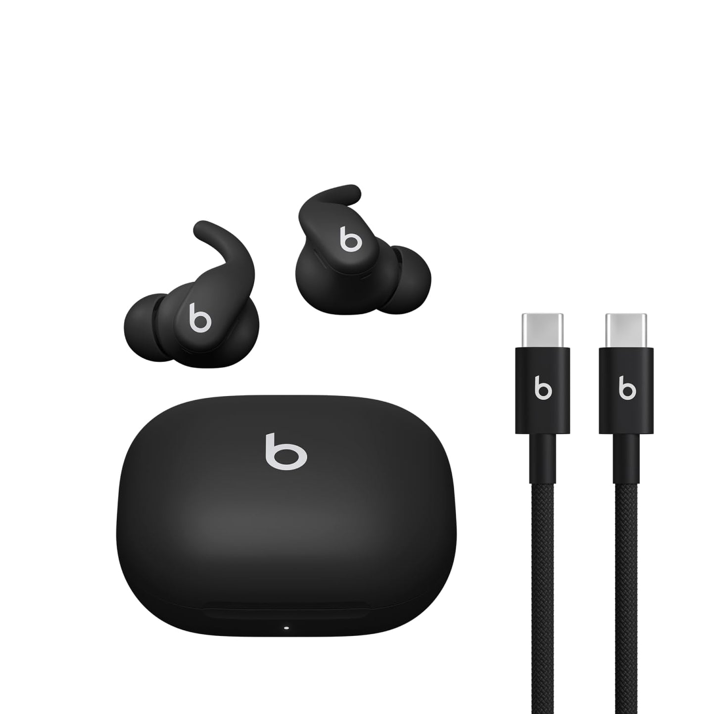Beats Powerbeats Fit - Wireless Noise Cancelling Workout Earbuds with Secure-Fit Wingtips, Up to 30-Hour Battery Life, Sweat & Water Resistant, Apple & Android Compatible - Jet Black