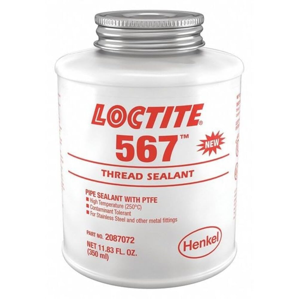 Loctite 2087067 567 Thread Sealant 50 mL Tube, White (Pack of 1) | For Stainless Steel and Other Metal Fittings, Pack of 1