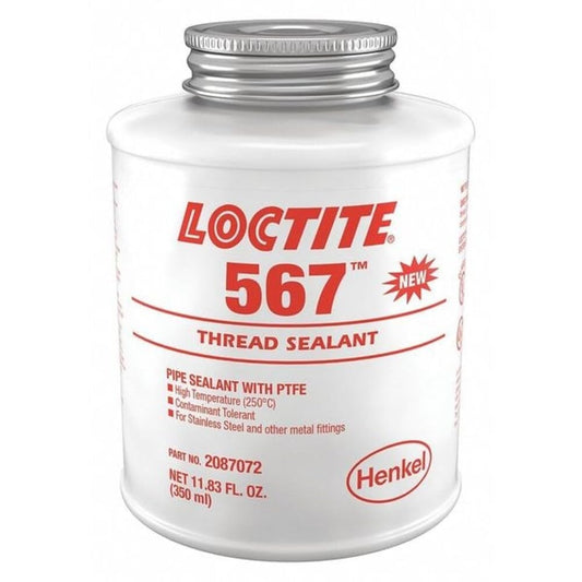 Loctite 2087067 567 Thread Sealant 50 mL Tube, White (Pack of 1) | For Stainless Steel and Other Metal Fittings, Pack of 1