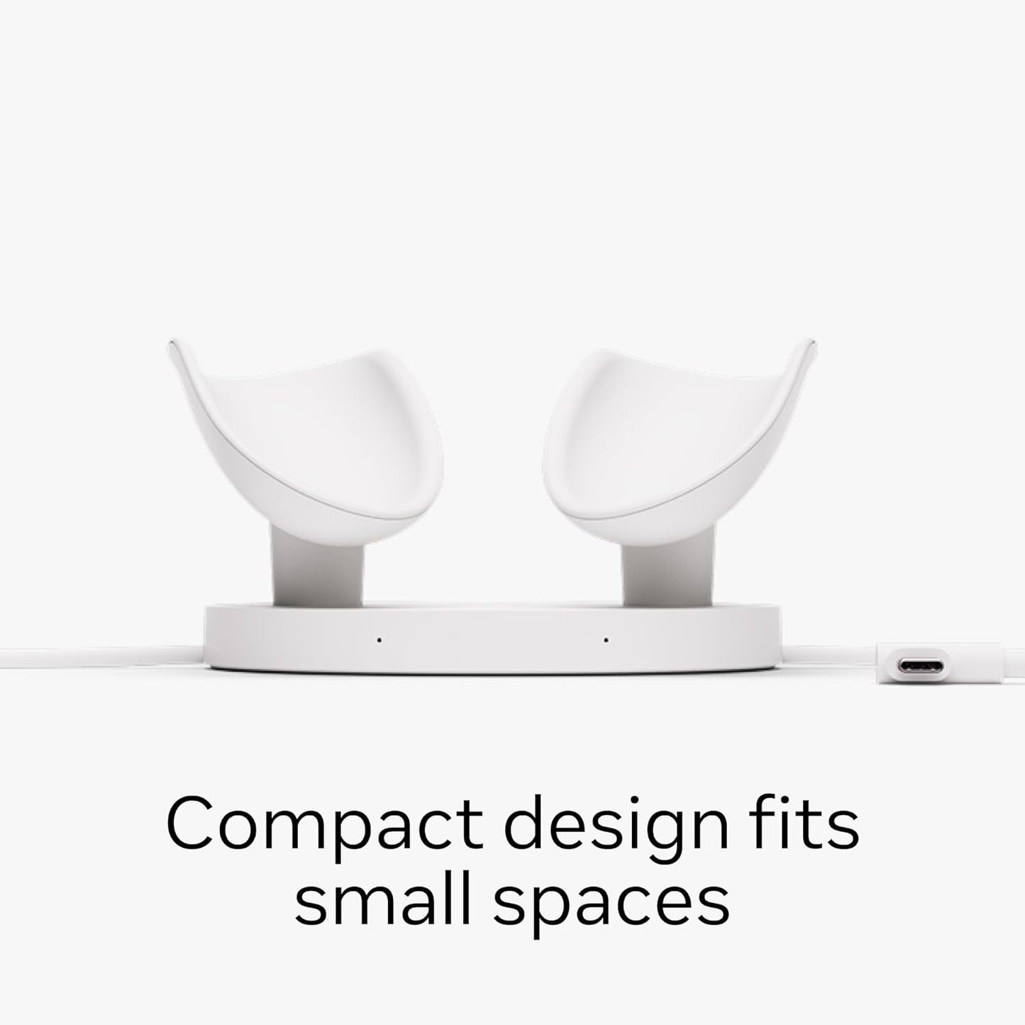 Meta Quest Compact Charging Dock — Works with Meta Quest 3/3S — Extended Headset Charging Cable — Wireless Charging for Touch Plus Controllers | Compact charging dock with rechargeable batteries and USB-C cables for Quest 3, Quest 3S and Touch Plus contro