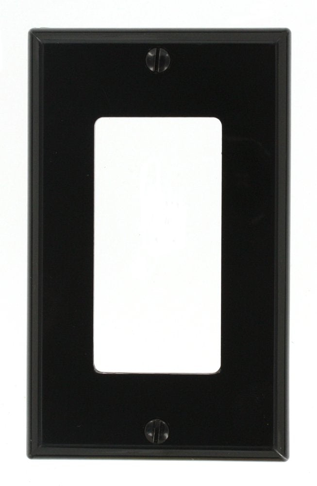 Leviton 1-Gang Decora/GFCI Device Wallplate, Standard Size, Thermoplastic Nylon, Device Mount, 80401-NGY, Gray