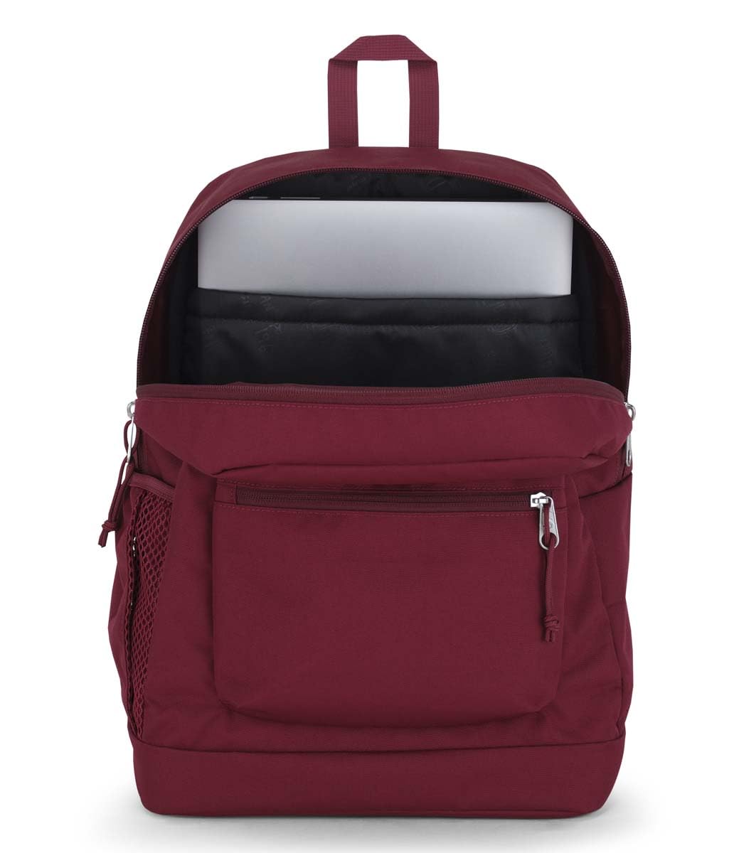 JanSport Cross Town Plus Backpack - Large Main Compartment, Side Water Bottle Pocket, 15-Inch Padded Laptop Sleeve - Black