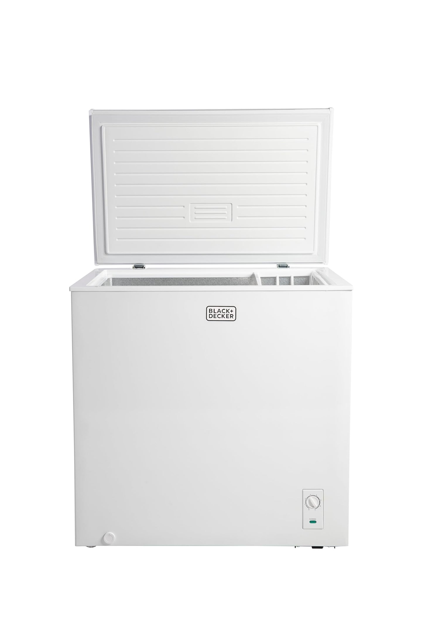 BLACK+DECKER 19.8 Cu. Ft. Chest Freezer, Deep Freezer with Top Opening, Freezer Chest with 2 Removable Storage Baskets, Mechanical Temperature Control, Manual Defrost, R600a Refrigerant,BCF1980E,White