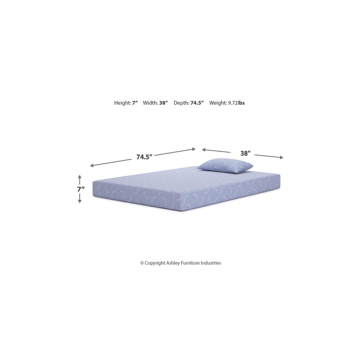 Signature Design by Ashley Queen Size Chime 10 Inch Medium Firm Memory Foam Mattress with Green Tea & Charcoal Gel for Pressure Relief, Fiberglass Free, Mattress In A Box