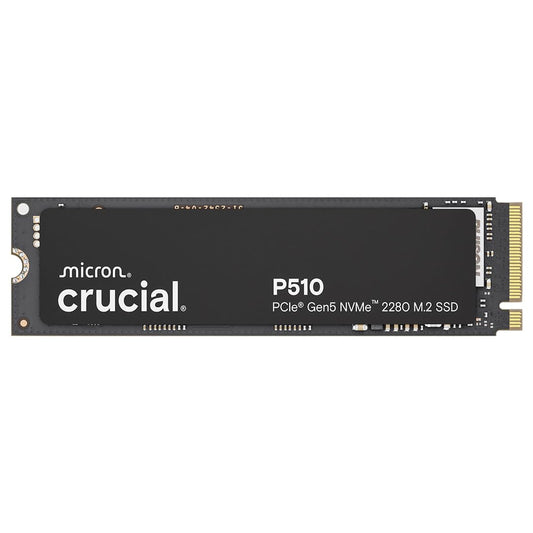 Crucial P510 PCIe Gen5 NVMe 2TB SSD with Heatsink, Up to 10,000MB/s, TLC NAND, Laptop & Desktop (PC) Compatible, for Gamers & Creatives, Solid State Drive – CT2000P510SSD5-01