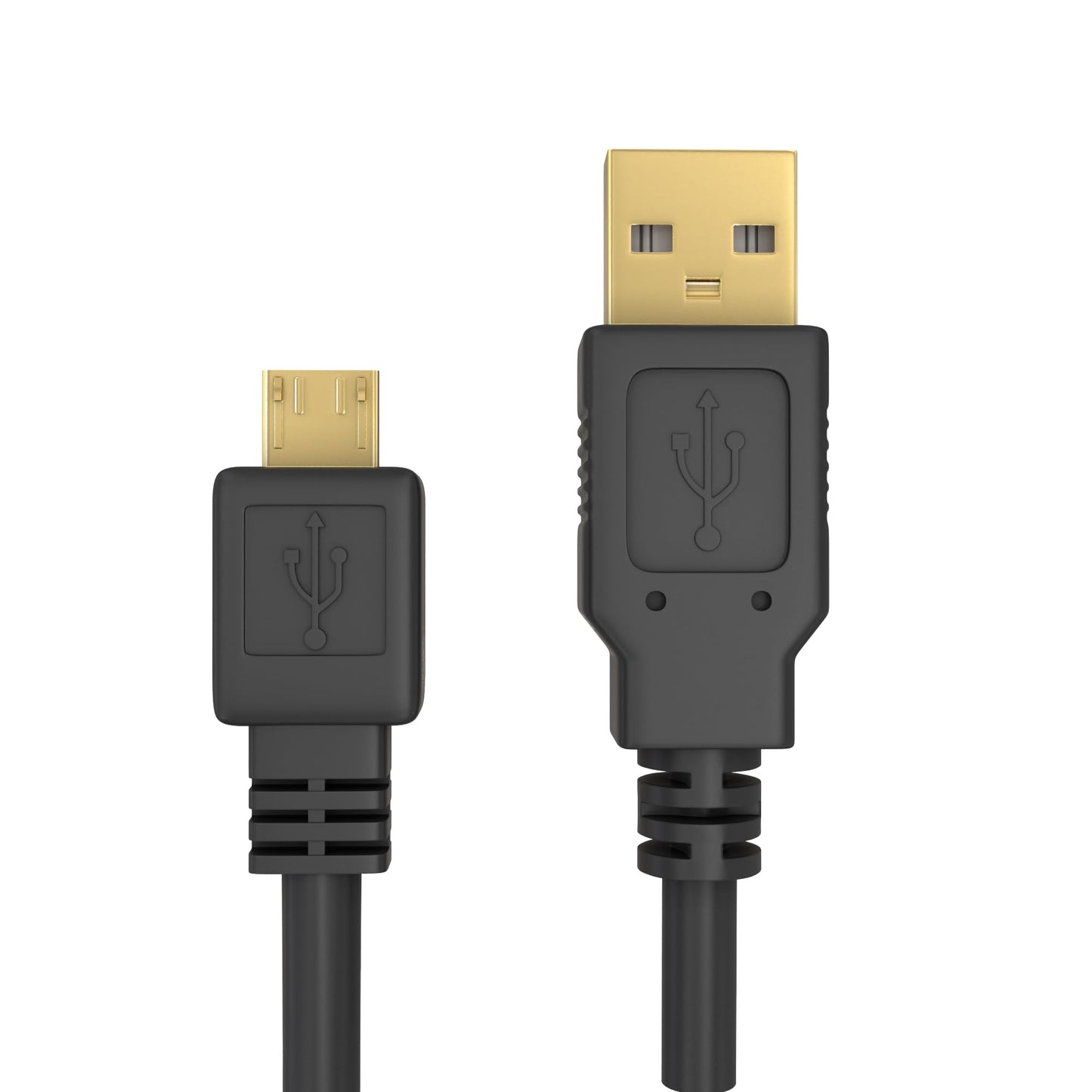 Cmple - Micro USB Cable 6ft Male to Male Micro USB Charging Cable Data Sync USB to USB Cable for Android Phone, Laptop, PC, Tablet, Car GPS, Power Bank - Black