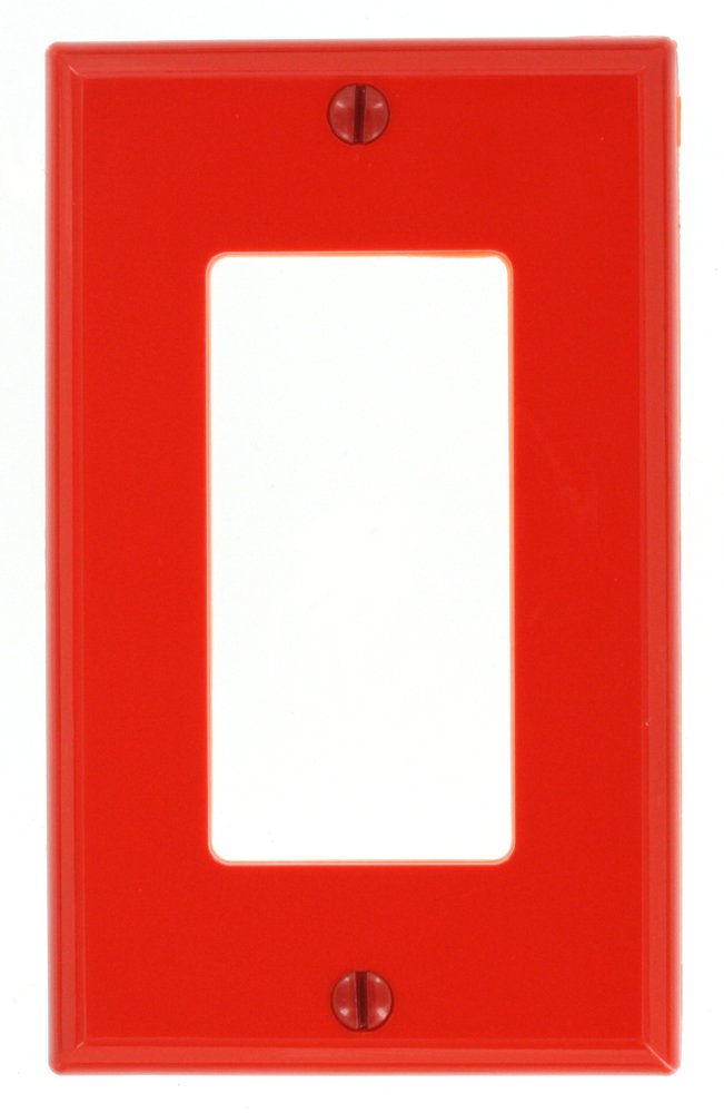 Leviton 1-Gang Decora/GFCI Device Wallplate, Standard Size, Thermoplastic Nylon, Device Mount, 80401-NGY, Gray