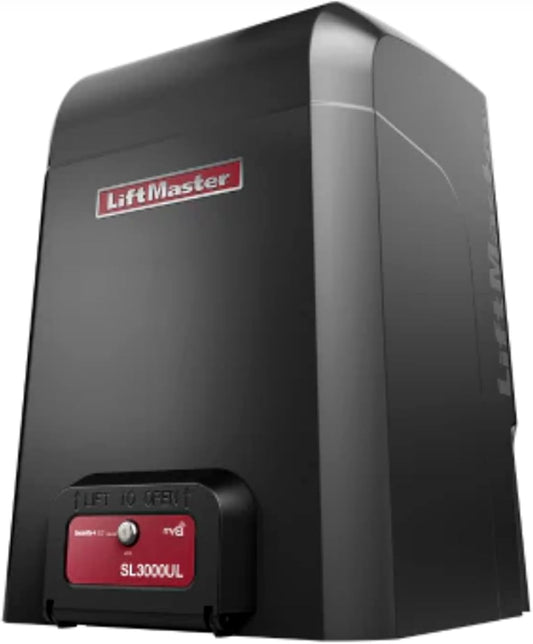 LiftMaster SL3000501UL 1/2 HP Slide Gate Operator – 120-240VAC, UL 325 Compliant, Heavy-Duty for Gates up to 1,000 lbs & 37 ft, Includes Heated Photo Eye, Safety Edge, and Edge Guard