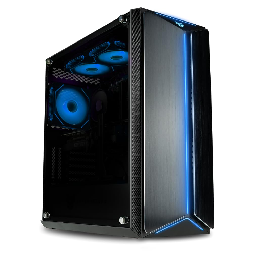 Mantis V2 - RTX 5060, Ryzen 7 5700X, 32GB RAM, 1TB NVMe Gen4 SSD, Prebuilt Gaming Desktop PC w/Windows 11 Pro, 3-Year Warranty, RGB Gamer Keyboard + Mouse, Internal Wi-Fi 6, RJ45, 3X DP & HDMI
