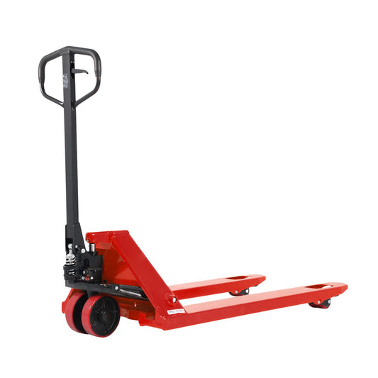 Tory Carrier Pallet Jack Hand Truck Manual Pallet Jacks 6600-Lb. Capacity 27 x 48 Forks Standard Duty, Rubber Handle, PU Wheels