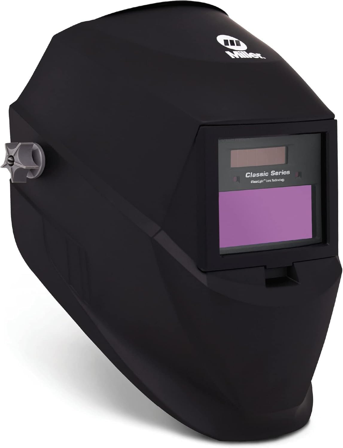 Miller Classic Series Welding Helmet, ClearLight™, Shade 8-13, Black | For the value-minded welder; TIG/MIG; variable shade 8-13; HD optics; comfortable headgear
