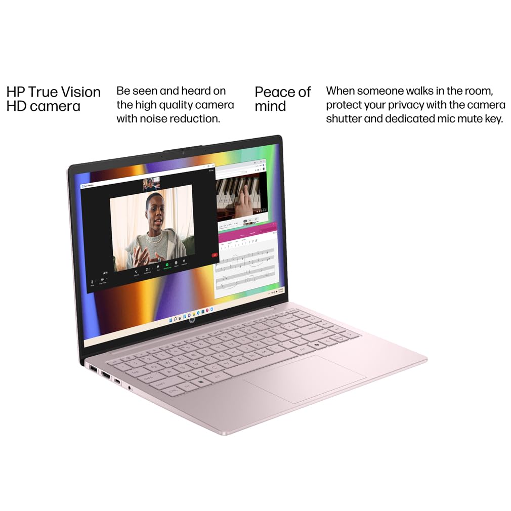 HP Laptop 2026 Edition with Copilot AI, 32GB RAM, 1TB SSD + 128GB UFS, Intel Processor, Long Battery Life, Lightweight, 1 Year Office 365, Windows 11 Home S for Students & Office, Type-C HUB, Pink