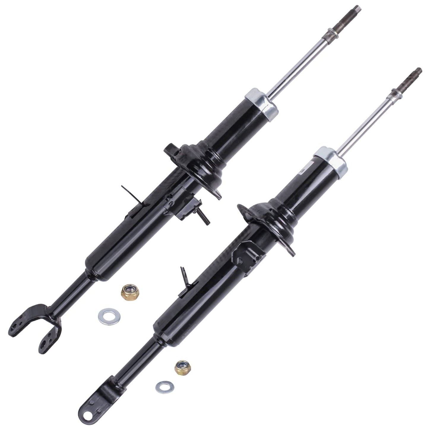 Detroit Axle - Front and Rear Shock Absorbers for 2007-2017 Jeep Wrangler, 2018 Wrangler JK 4 Complete Shock Absorber Assembly 2008 2009 2010 2011 2012 2013 2014 2015 2016 Replacement