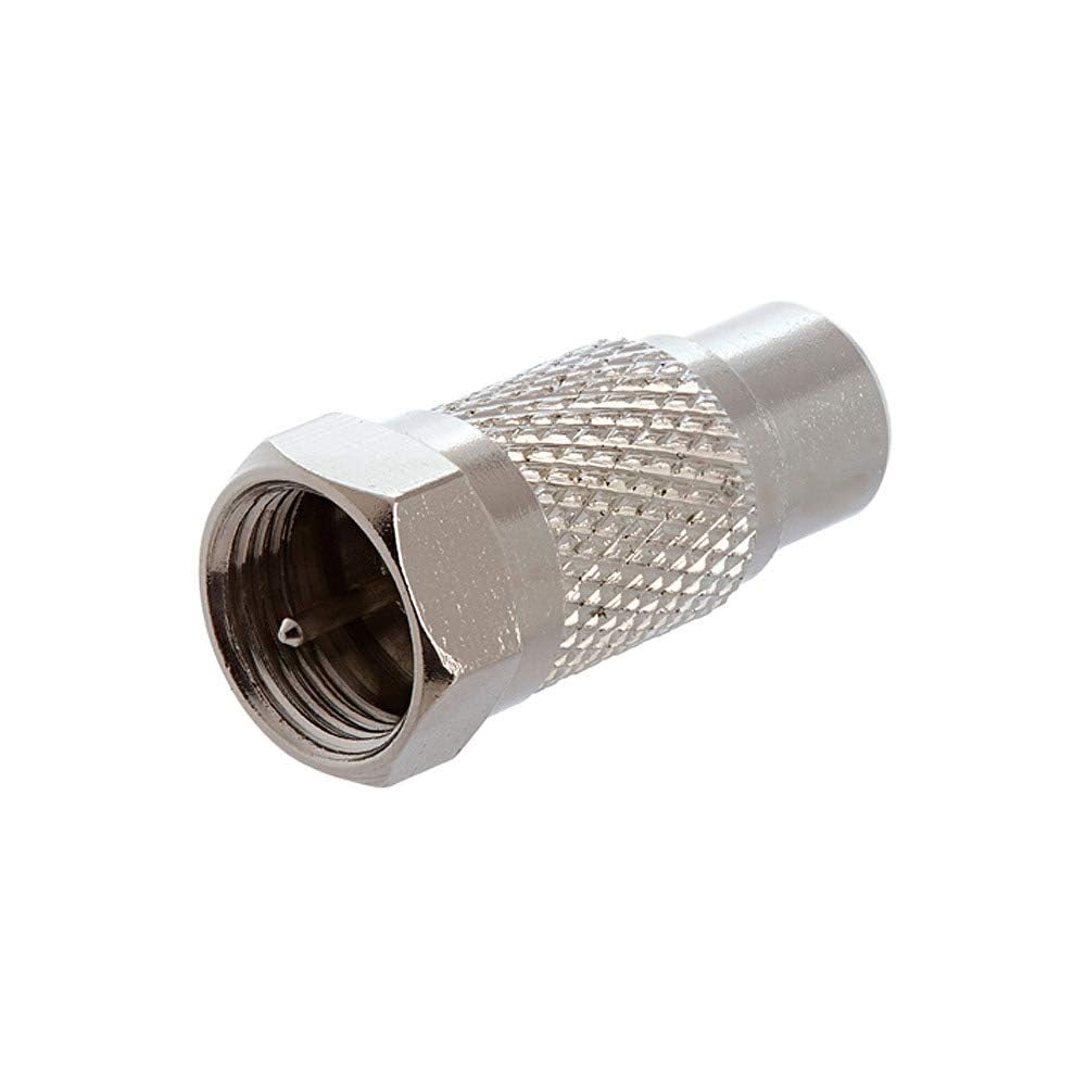 Cmple - F-Type Female to RCA Female Adapter Audio Video RCA Jack to F Jack Connector Converter Coax Coaxial Cable Joiner