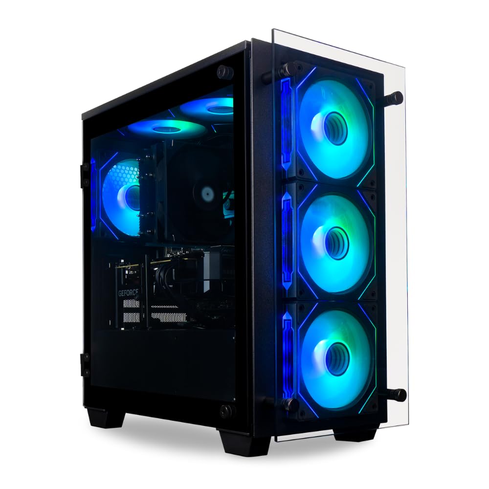 Stratos Micro RTX 5060 TI 8GB, 20-Core Intel Ultra 7 265KF, 32GB DDR5 RAM, 1TB NVMe SSD, Gaming Desktop PC w/Windows 11 Pro, 3-Year Warranty, RGB Keyboard+Mouse, Internal Wi-Fi 6E, 3X DP & HDMI