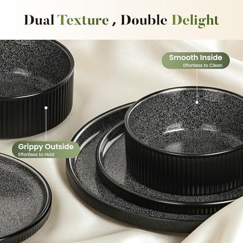 Kitchen Academy 30Pcs Bakeware & Cookware Set + 24Pcs Stoneware Dinnerware Set for 8