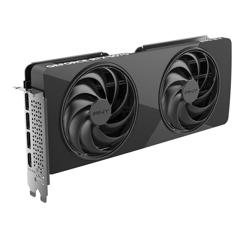 PNY NVIDIA GeForce RTX™ 5070 OC Triple Fan, Graphics Card (12GB GDDR7, 192-bit, Boost Speed: 2587 MHz, SFF-Ready, PCIe® 5.0, HDMI®/DP 2.1, 2.4-Slot, Blackwell Architecture, DLSS 4)