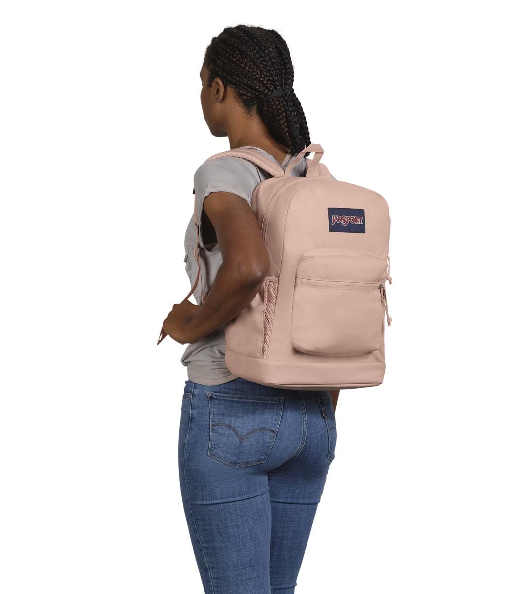JanSport Cross Town Plus Backpack - Large Main Compartment, Side Water Bottle Pocket, 15-Inch Padded Laptop Sleeve - Black