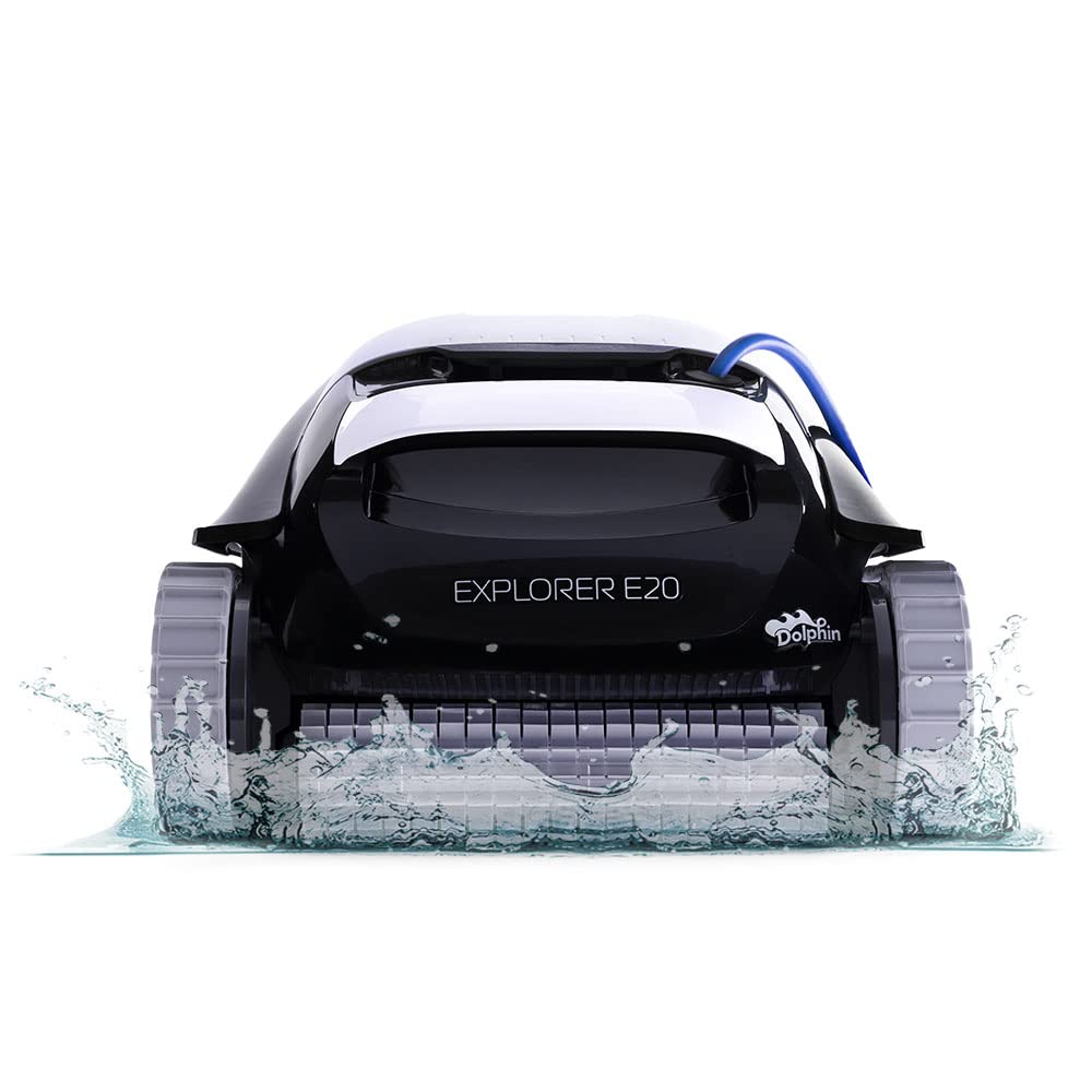Dolphin (2026 Model) E10 Automatic Robotic Pool Vacuum Cleaner, Active Scrubber Brush, Top Load Filters Access, Ideal for Above-Ground Pools up to 30 FT in Length