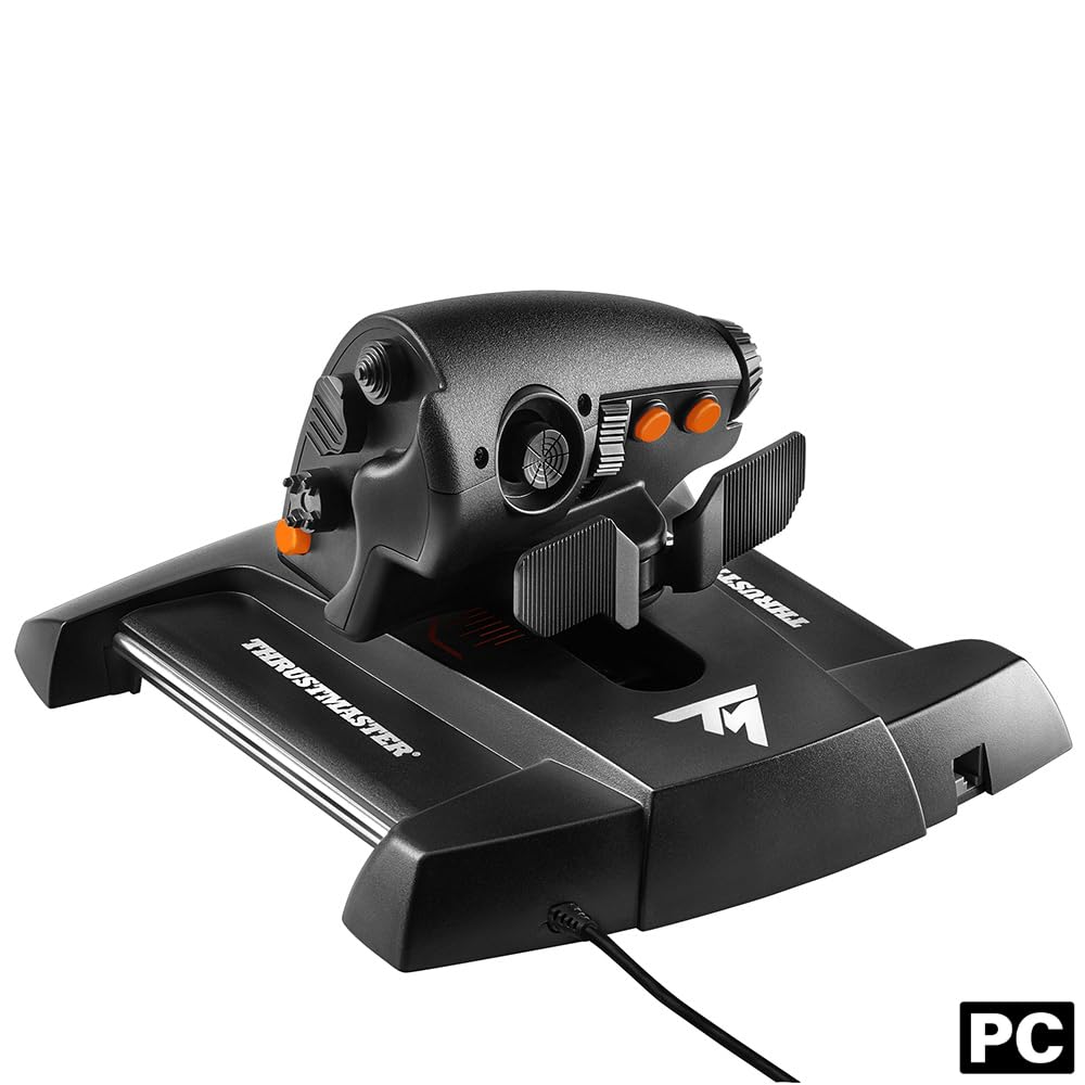 Thrustmaster T16000M FCS Space Sim Duo Combat Flight Sim Joystick - PC | Dual Hall-Effect sticks, 32 programable buttons, weighted bases, 8-way hat switch, 4 axes, twist rudder, integrated throttle