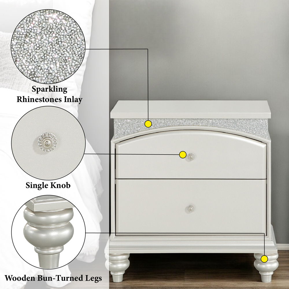 Maverick - Nightstand - Platinum