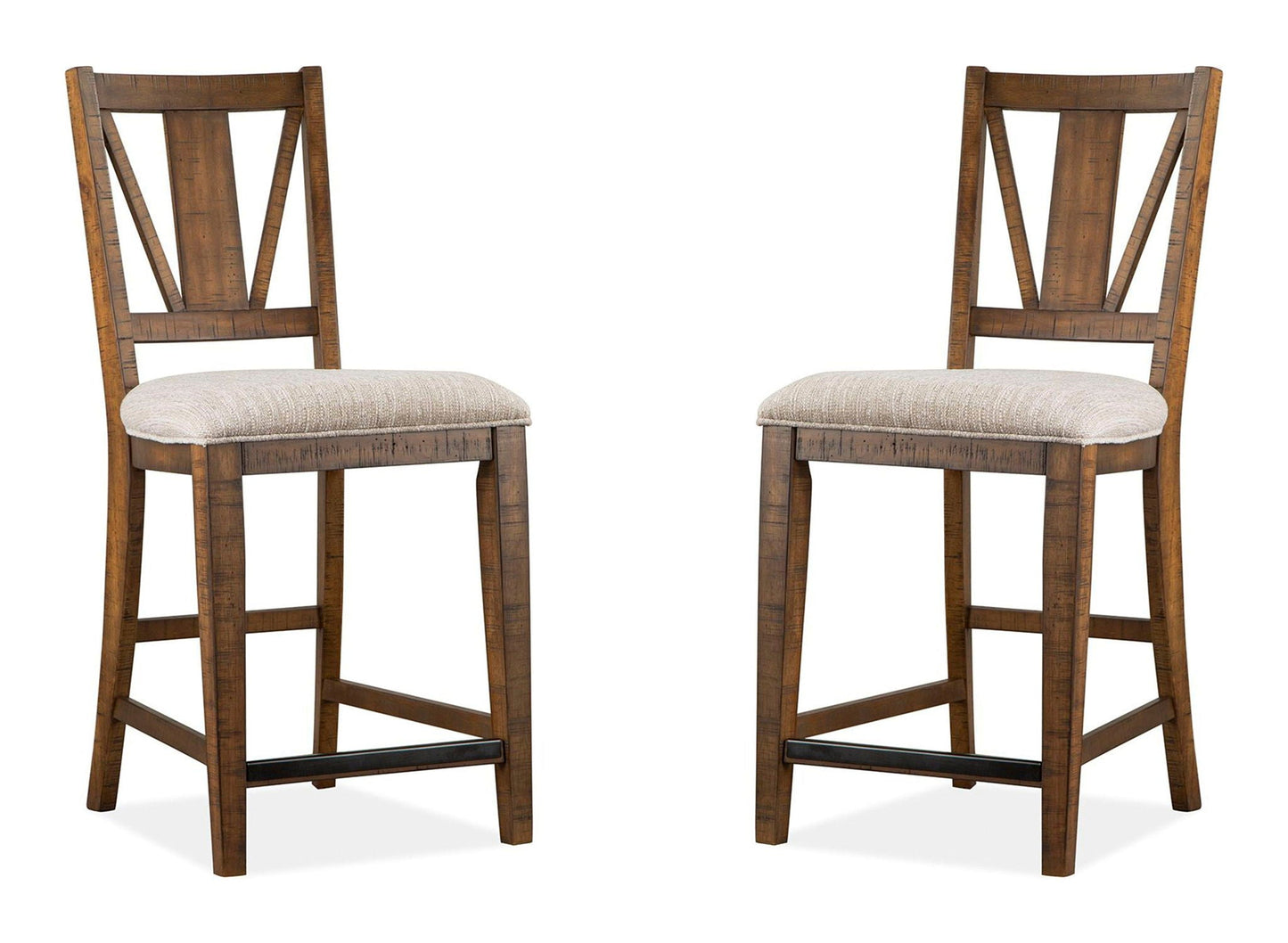Bay Creek - Counter Chair With Upholstered Seat (Set of 2) - Toasted Nutmeg